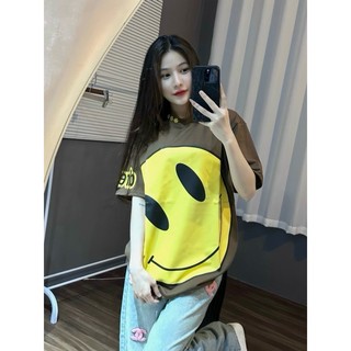 Áo Phông In Hình Mặt Cười Nam Nữ, Form Rộng Tay Lỡ, Áo Thun Local Brand Unisex Vải Cotton Khô Thoáng Mát