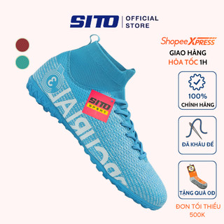Giày bóng đá SITO Vapor 3 Xanh Ngọc cao cổ cỏ nhân tạo thể thao nam chính hãng - ST008