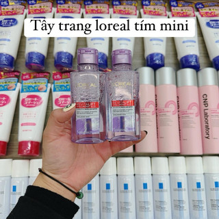 tẩy trang loreal tím mini