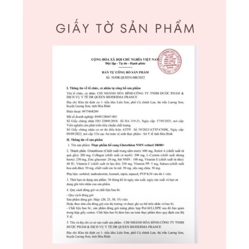 [SET 2 LỌ]GLUTATHIONE 18000mg- NMN 18000+ Viên Uống Trắng Da Cấp Tốc Giảm Nám Mờ Thâm Nhăn Căng Bóng Tăng Sinh Lý Nữ