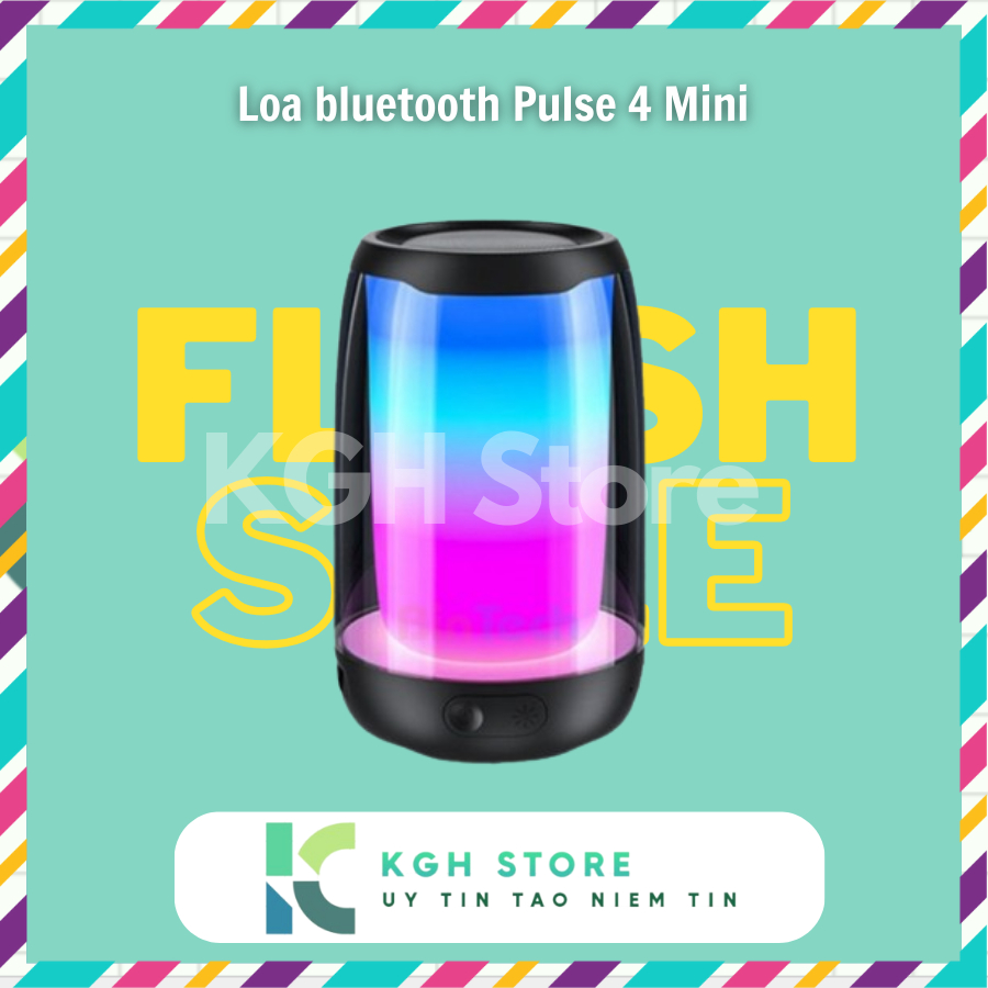 Loa Bluetooth Pulse 4 Mini Black (20W, USB, AUX, Có khe thẻ nhớ, Có led)