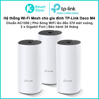 Bộ Phát Wifi Mesh TP-Link Deco M4 | 2* Port LAN Gigabit | Phủ sóng WIFI rộng | Dễ dàng cài đặt | Bảo hành 24 tháng