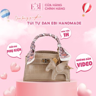  Túi xách nữ EBI HANDMADE tự đan da họa tiết vân Cá Sấu sang chảnh phong cách thời trang Hàn Quốc công sở lịch sự - ES160 