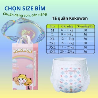 Bỉm quần siêu thấm BOBOFISH siêu thấm M50/L50/XL50/XXL50