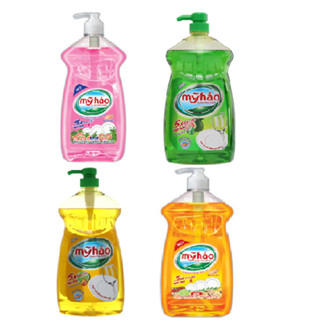 Chai Nước rửa chén Mỹ Hảo Tinh chất Đậm đặc gấp 5 lần 1,5kg Bưởi, Gừng và chanh, Vỏ chanh, Trà xanh