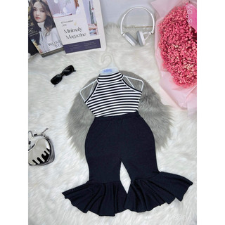 Set áo yếm sọc quần ống loe cực xinh