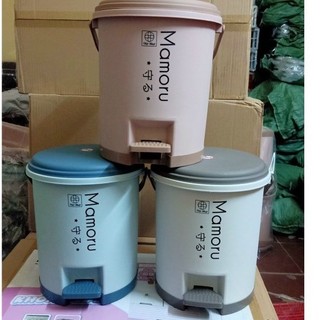 Thung rác tròn chân thông minh nhựa việt nhật. thùng rác loại 10l