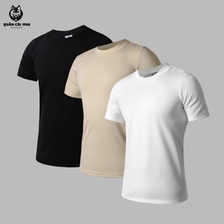 Áo thun cộc tay Nam ,Nữ At: 140 ( Quân còi 1988 ) chất vải cottonUNI 280gsm Menswear Trắng Cổ Tròn