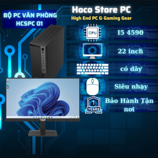 Bộ máy tính văn phòng hcspc 01 đen,cấu hình mạnh mẽ, kích thước nhỏ gọn | hoco store pc