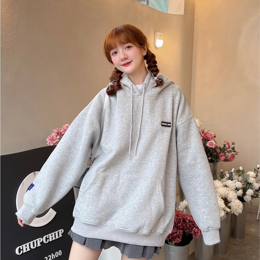 Áo Hoodie In Logo NQ30AM Unisex Form Rộng Chất Nỉ Bông Cao Cấp. | BigBuy360 - bigbuy360.vn