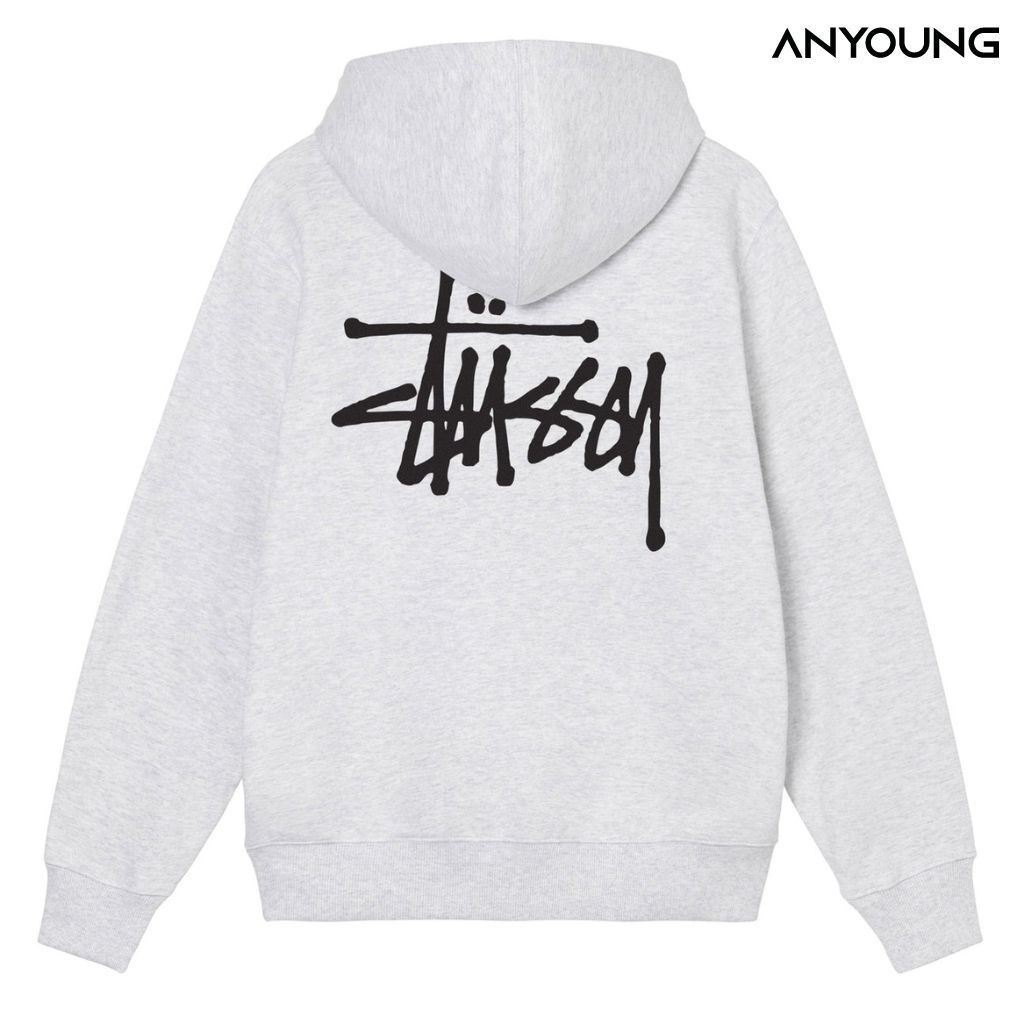 Áo Hoodie Phối Khóa Zip ANYOUNG Áo Nỉ Bông STUSSY Mũ 2 Lớp Form Rộng Unisex. | BigBuy360 - bigbuy360.vn