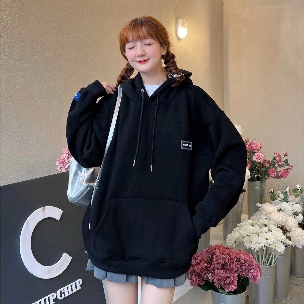 Áo Hoodie In Logo NQ30AM Unisex Form Rộng Chất Nỉ Bông Cao Cấp. | BigBuy360 - bigbuy360.vn