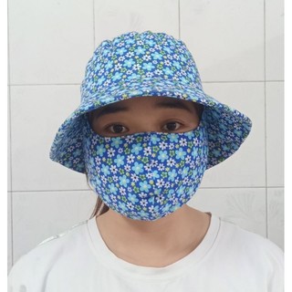 Nón vành khẩu trang bông nhí chống nắng vải xịn
