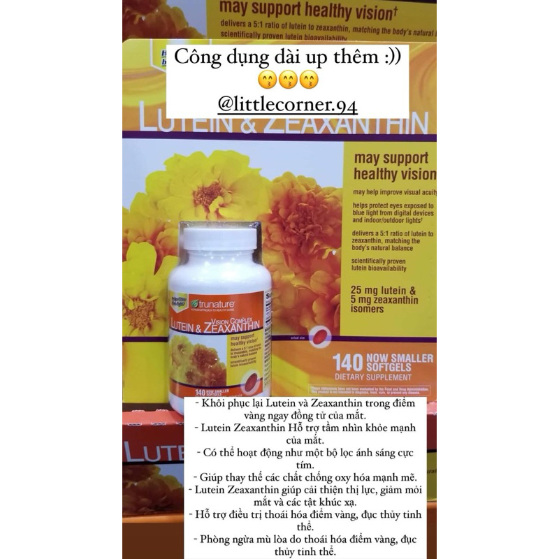 AUTH BILL MỸ BỔ MẮT KHOẺ MẮT LUTEIN