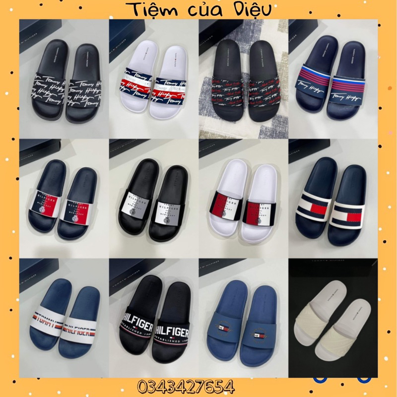 [Chính hãng-FAKE đền gấp 10] Dép Quai Ngang Tommy Hilfiger EARTHY DARK BLUE SKY ROZI DARK BLUE SKY RIKER DARK BLUE SY