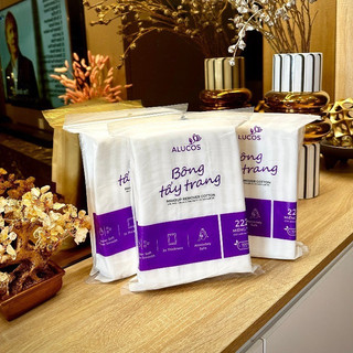 Bông tẩy trang ALUCOS mẫu mới siêu dày 222 miếng
