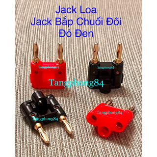 Jack loa, jack bắp chuối đôi đỏ đen, để nối dây. giá bán 4 cái là 60k