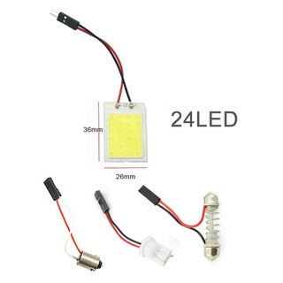 Đèn led COB 6000k Ánh Sáng Trắng Siêu Sáng Gắn Trần Xe Hơi 18 / 24 / 36 / 48 Led