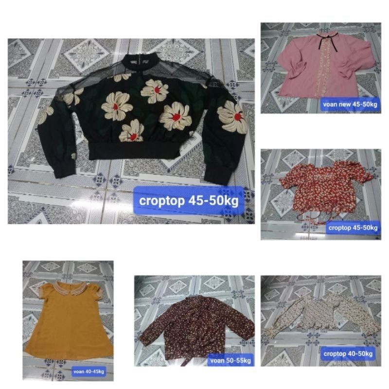 Thanh lý Áo Kiểu Nữ size 40-55kg