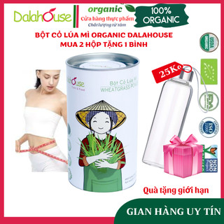 Bột cỏ lúa mì sấy lạnh dalahouse nguyên chất 100%, chuẩn organic, date mới nhất
