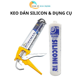 Keo dán Silicon 112 + dụng cụ bắn keo, keo silicon siêu chắc thích hợp nhiều loại vật liệu