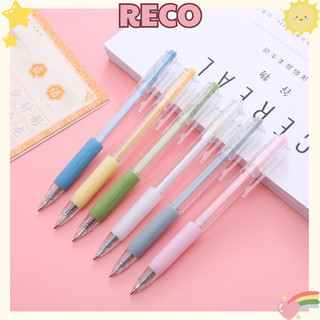Bút bi bút gel màu Macaron dạng bấm ngòi 0.5mm mực đen