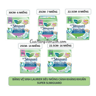  BĂNG VỆ SINH LAURIER SIÊU MỎNG KHÁNG KHUẨN SUPER SLIMGUARD 