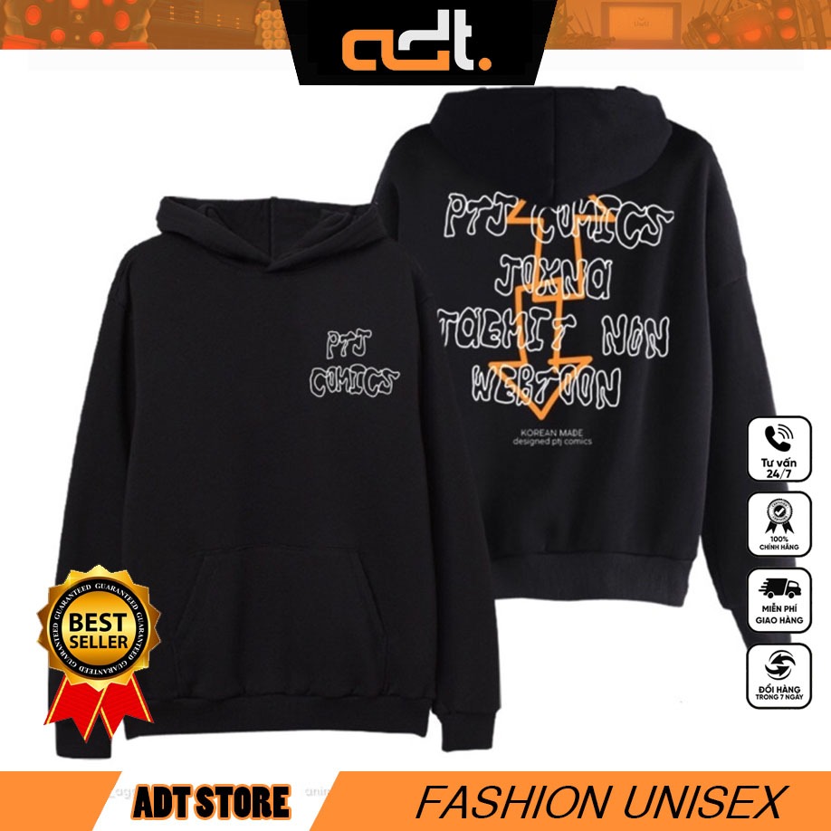 Áo Ptj comics 🎁 FREESHIP 🎁 áo Hoodie ptj comics có đủ size - áo Lookism , goddog , sabbath crew giá rẻ