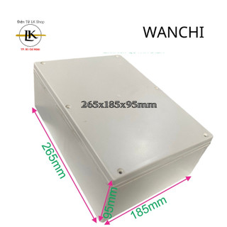 Hộp nhựa abs wanchi màu trắng nắp đục 265x185x95mm - điện tử lk shop