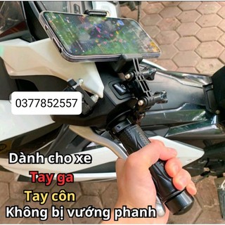 giá đỡ-kẹp gắn tay cầm xe máy,k cứng dày dặn ,có thể xoay ngang dọc tùy ý,sp được shipper tin dùng