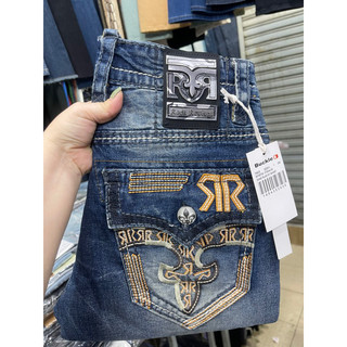 Quần jeans nam nắp túi chỉ nổi