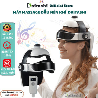  Máy massage đầu DAITASHI nén khí kết hợp rung trườm ấm kết nối bluetooth nghe nhạc thư giãn giảm đau đầu giúp ngủ ngon 