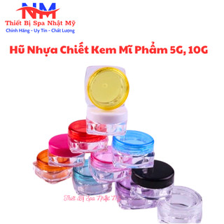 Hũ nhựa chiết kem i lọ đựng mĩ phẩm 5g, 10g tiện lợi chiết kem, đựng mĩ phẩm giá rẻ