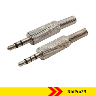 Jack audio 3.5mm 3 nấc/4 nấc mạ kẽm tự hàn chân