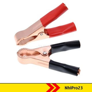 Kẹp bình ắc quy 50A, kẹp cá sấu loại to mạ đồng