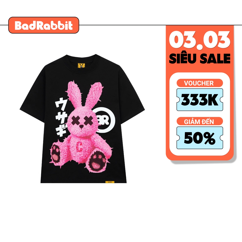 Áo Thun Unisex Bad Rabbit PINK RABBIT TEE 100% Cotton - Local Brand Chính Hãng