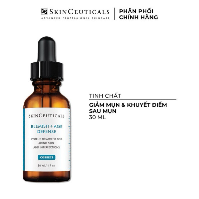 Tinh Chất Giảm Mụn &amp; Khuyết Điểm Sau Mụn Skinceuticals Blemish + Age Defense