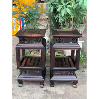 Đôn đèn gỗ trắc hàng mộng tàu cao 60 mặt vuông 30 cm