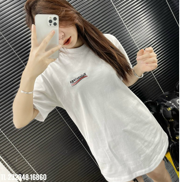 Áo thun Thêu Bale.ci a gà cotton cao cấp dày dặn form rộng nam nữ thời trang