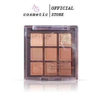 Bảng Phấn Mắt 9 Màu Nâu ánh nhũ tone màu nâu, tone makeup Tây sang trọng T107