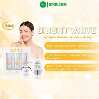 Bộ nám bright white 3 sản phẩm belaskin giúp mờ thâm nám, trắng sáng sau 3 tuần