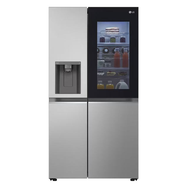 Tủ lạnh LG Instaview lấy nước ngoài UVnano 635L màu bạc GR-G257SV