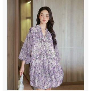 Đầm babydoll hoa 2 màu