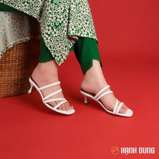 [HCM] Dép Cao Gót Hạnh Dung HD04773AD ( Màu Đen - Bò - Kem - Trắng  )
