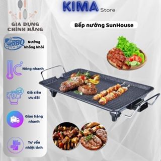 Bếp nướng điện Sunhouse không khói  SHD4607 công suất 1500w, mặt tráng men chống dính, bảo hành 6 tháng | Gia Dụng Kima