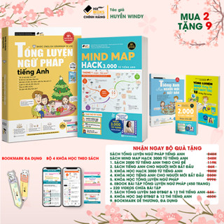 COMBO 5 SÁCH - Mindmap hack 3000, Tổng luyện Ngữ Pháp, 2000 từ vựng, 360 Động từ,  TA Bắt Đầu - TẶNG KÈM KHOÁ HỌC