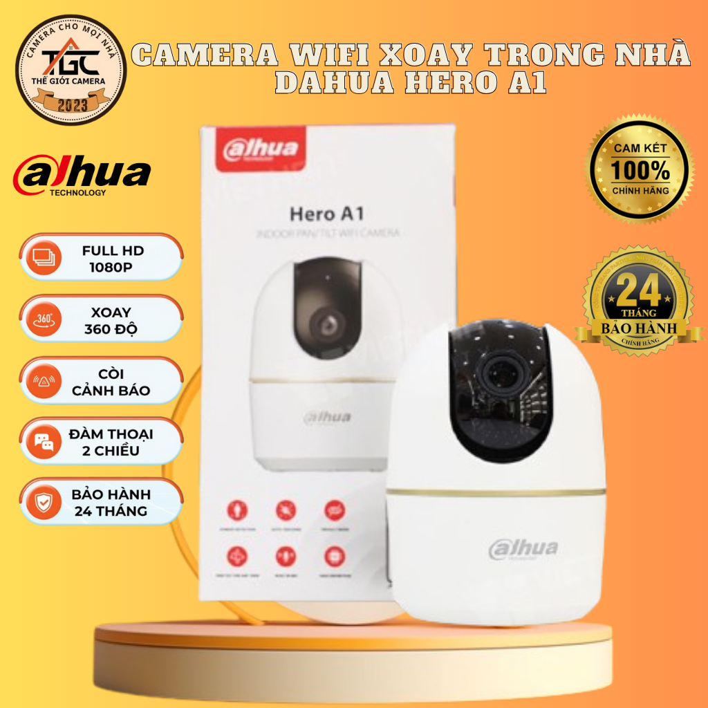 Camera IP Wifi DaHua Hero A1 DH-H4AE 4MP 2K+ | DH-H3AE3MP FHD - Xoay 360 Độ - Trong Nhà.