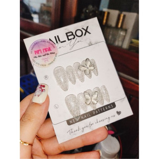 nailbox flash bạc mix charm. hình 2
