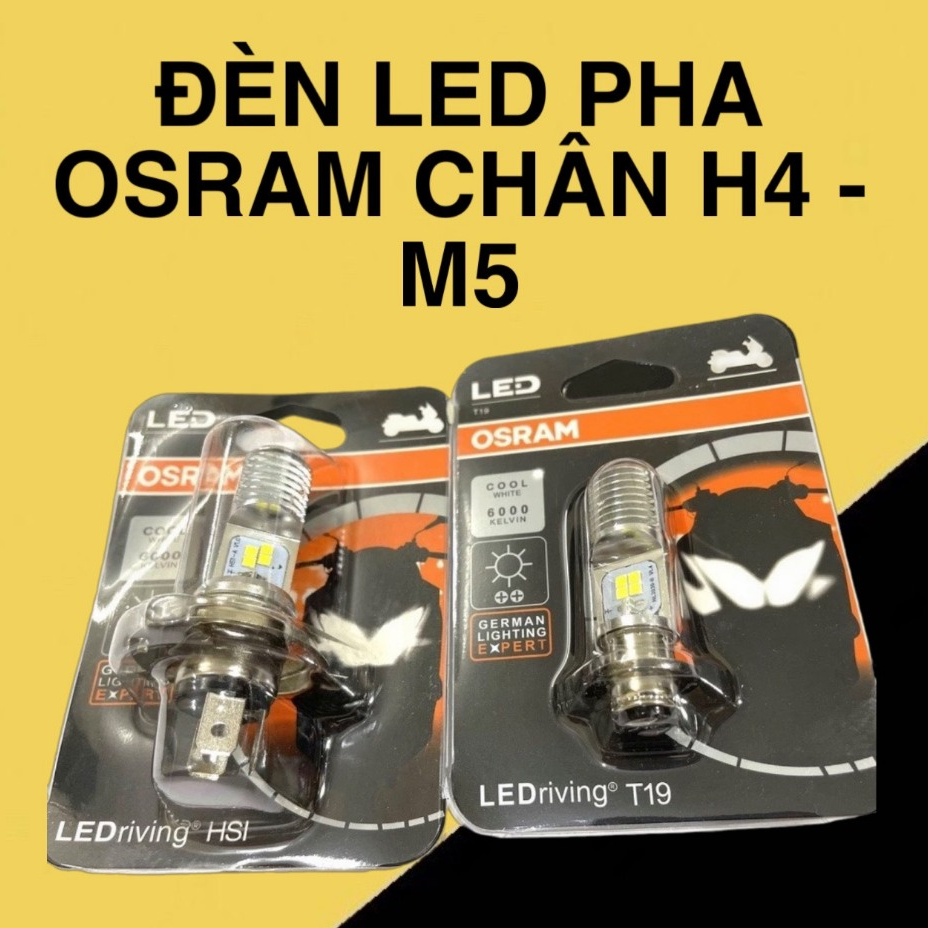 Đèn led pha xe máy, Đèn led xe máy Osram chân M5 - H4 Chạy Điện Bình Điện Máy
