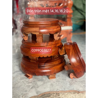 Kỷ tròn bát hương, đôn tròn có chân đế bát hương gỗ hương đá